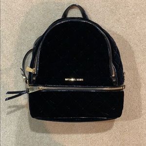 Michael Kors Black Velvet Backpack
